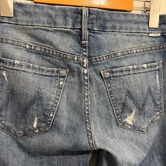 MOTHER The Looker Getting Rowdy Distressed Skinny Jeans sz 25 - Picture 4 of 5
